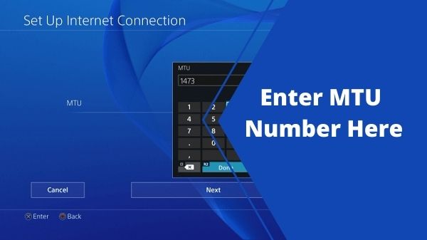Use 1473 in Manual MTU Pop up