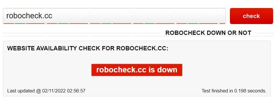Is Robocheck down?
