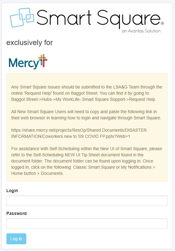 smart square mercy login page