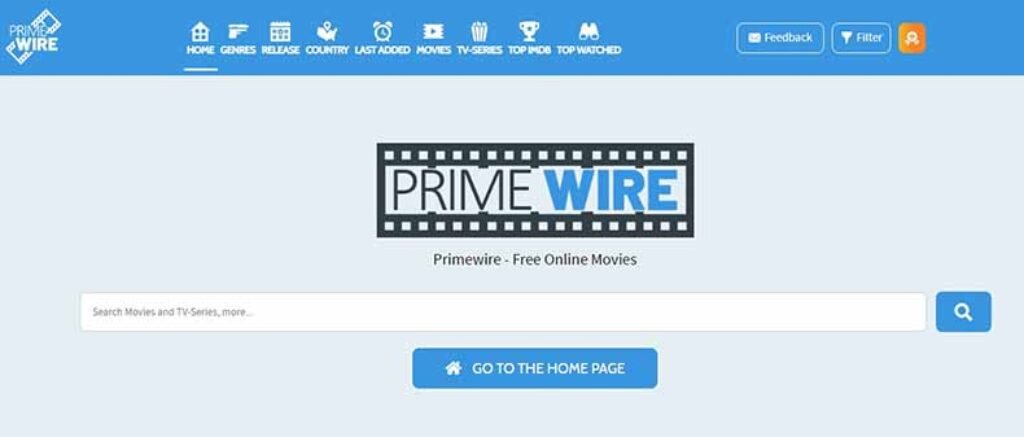 Prime wire Homepage