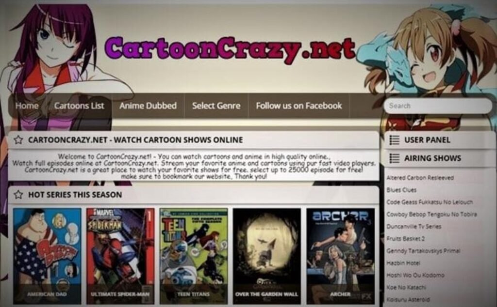 most popular cartoons mirror site - CartoonCrazy