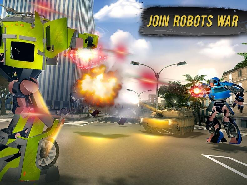 Robot Car War Transform Fight
