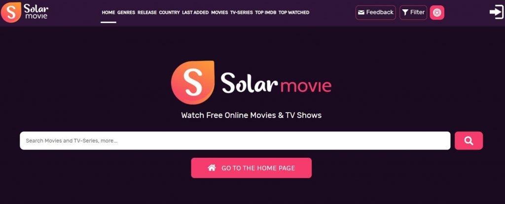 Solarmovie homepage