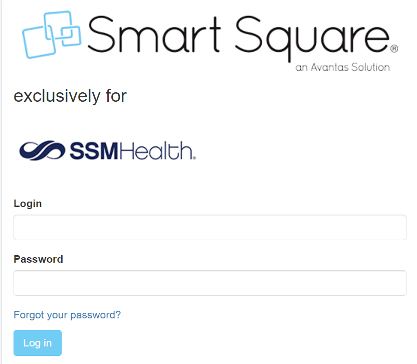 SSM Smart Square login page