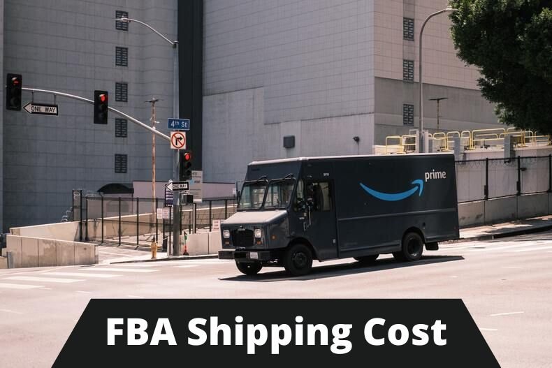 FBA Shipping Cost | Shipping To Amazon FBA Rapid Express Freight and a picture of amazon delivery van