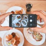A Girl making food video for social media
