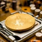 crypto coin on a board