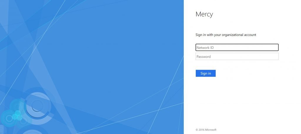 mercy login with microsoft 