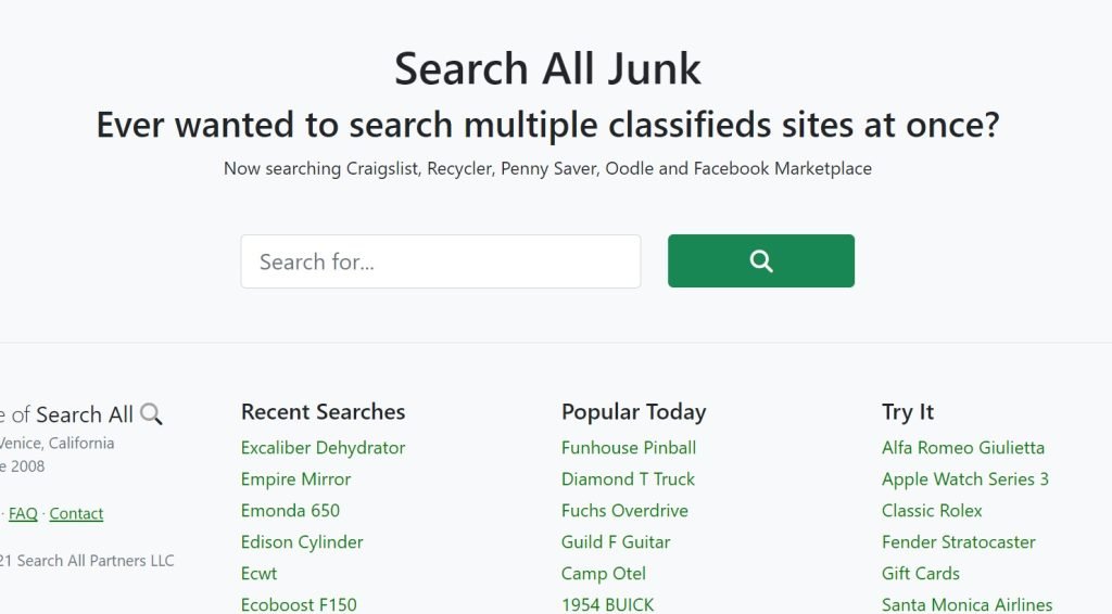 Search all junk