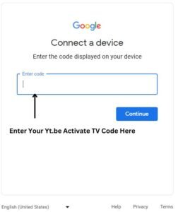 Enter your Yt.be Activate TV Code here
