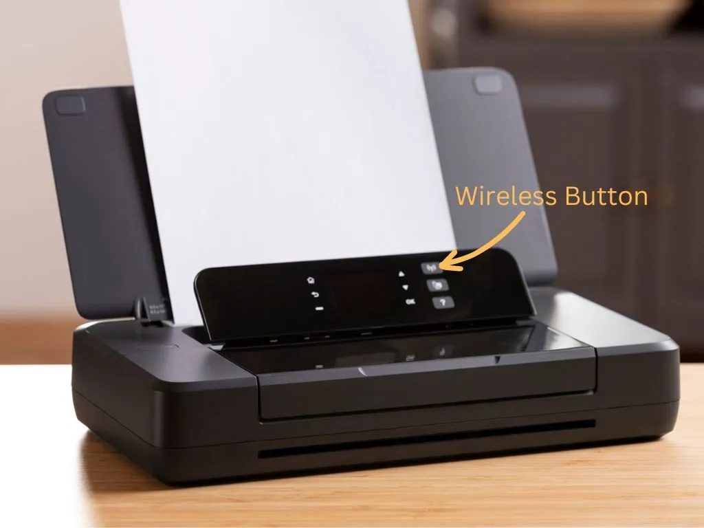 wireless button on printer