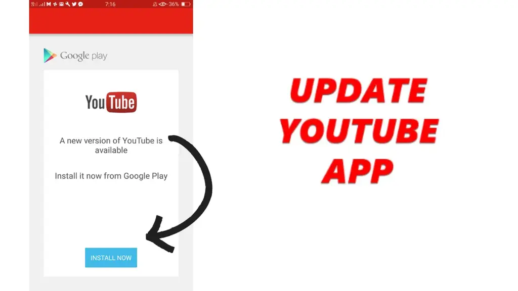 YouTube App android update