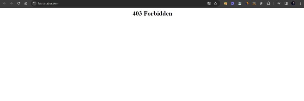 lasrs 403 the forbidden error