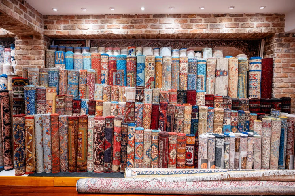multiple carpets grand bazaar istanbul turkey